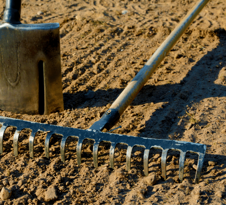 Rake over the turf underlay